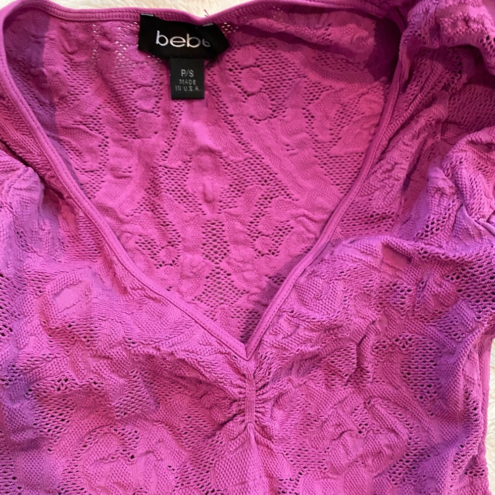 Bebe lace form fitting tank